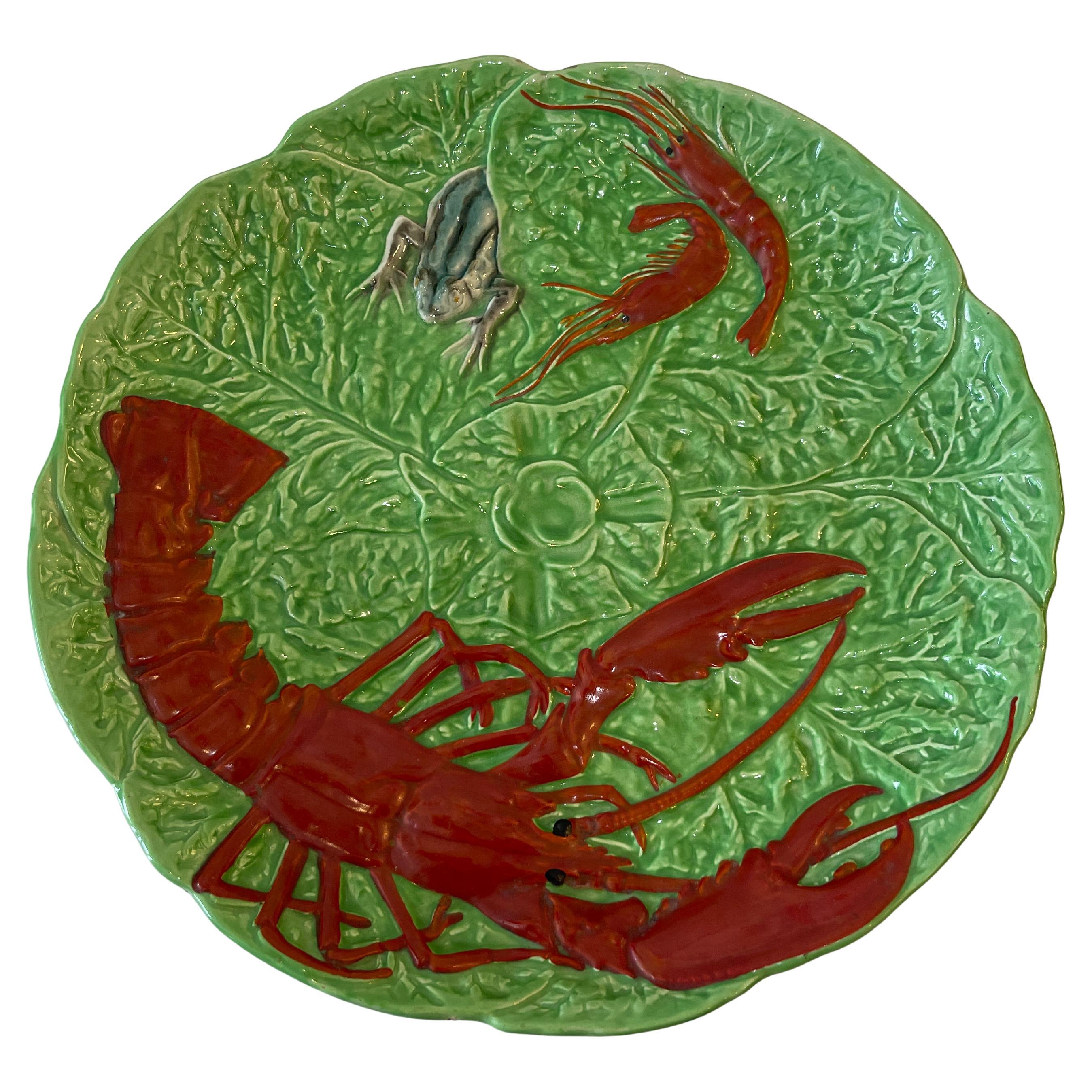 French Majolica Palissy Charger By HB Choisy Le Roi, C.1930s