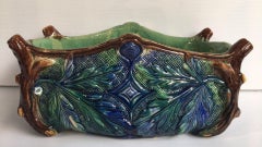 French Majolica Palissy Jardinière, circa 1880