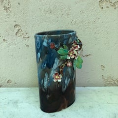 French Majolica Palissy Vase Thomas Sergent, Circa 1880