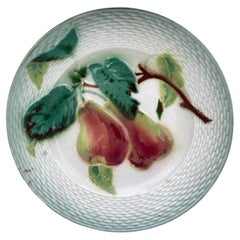 Piatto a pera in maiolica francese Saint Amand Circa 1920
