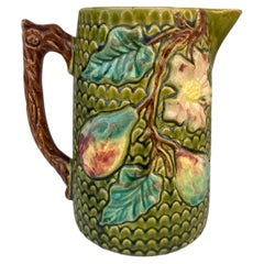 French Majolica Pears Pitcher Orchies, circa 1890