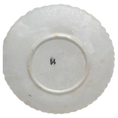 French Majolica Pink Daisy Plate Orchies, circa 1890