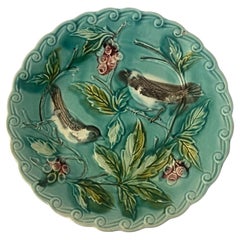French Majolica Plate by Onnaing, c. 1900