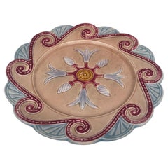 French Majolica Plate Circa 1890