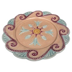 French Majolica Plate Circa 1890