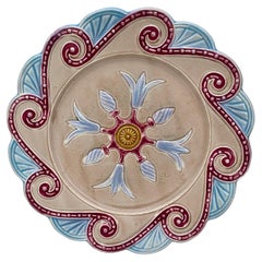 French Majolica Plate Circa 1890