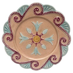 French Majolica Plate Circa 1890