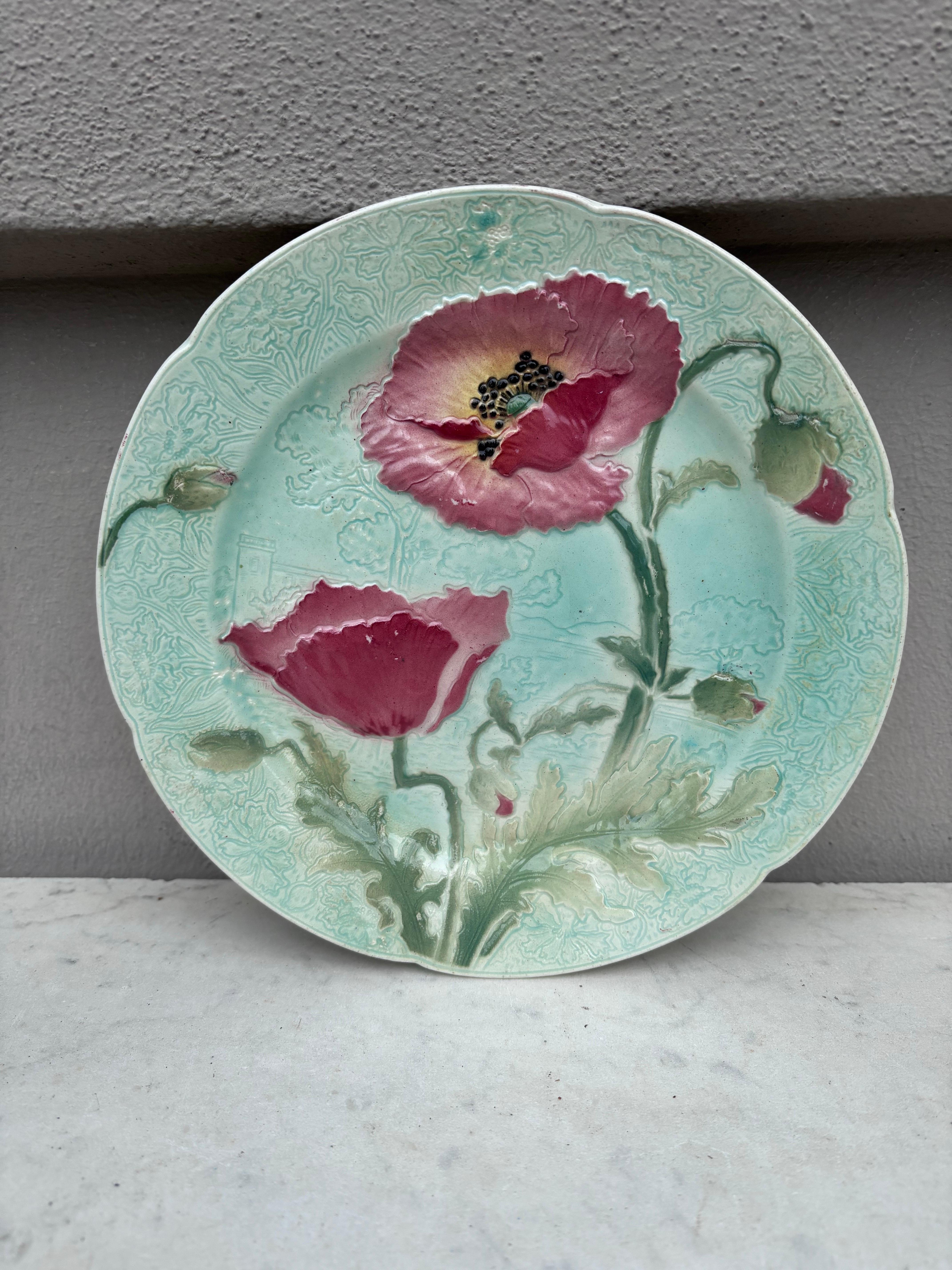 Piatto in maiolica francese Fruits Salins, 1890 circa in vendita 2