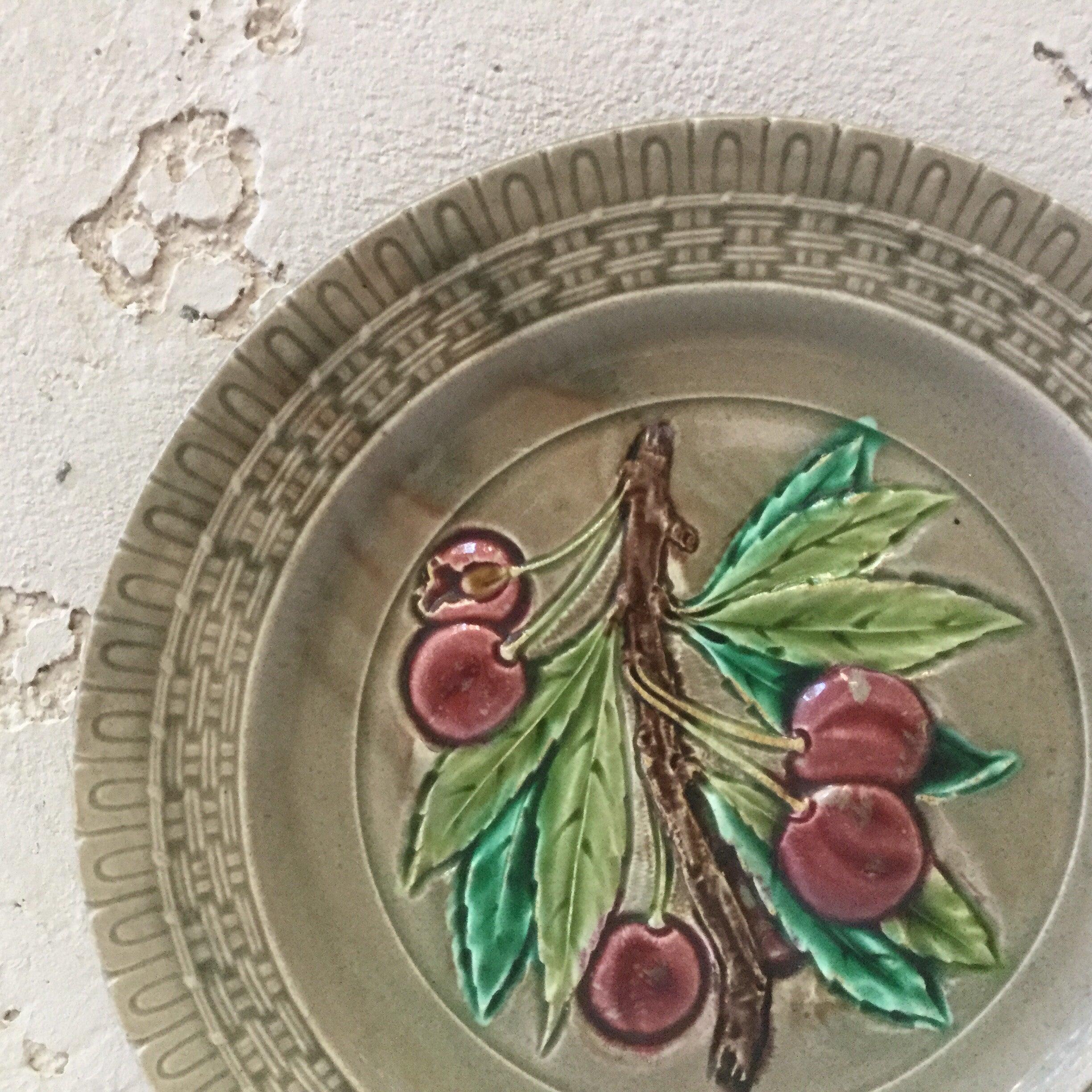 Country French Majolica Plate Luneville, circa 1880