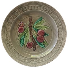 Piatto in maiolica francese Luneville, 1880 circa