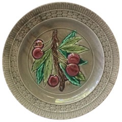 French Majolica Plate Luneville, circa 1880