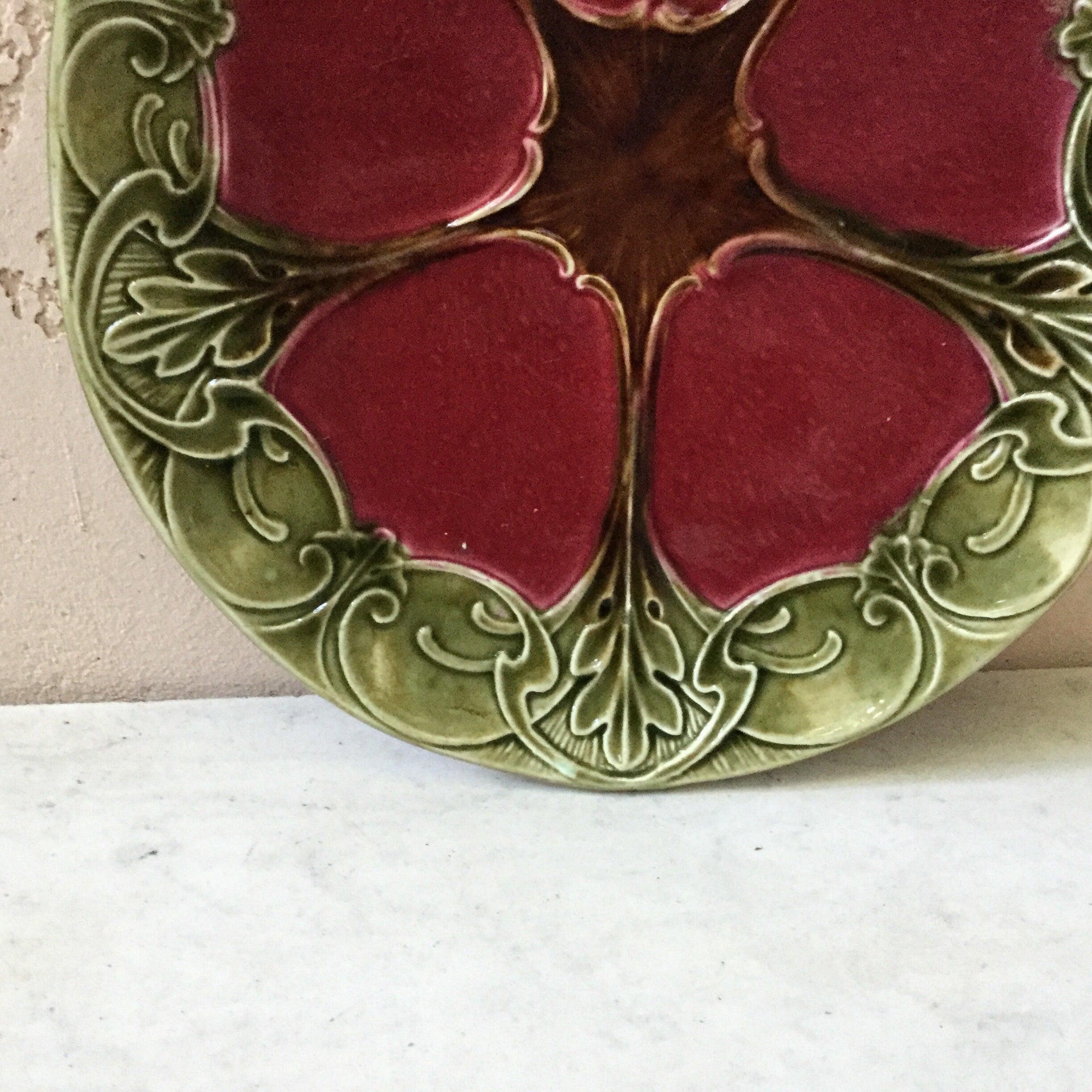French Majolica Platter Orchies, circa 1890 In Good Condition In Austin, TX