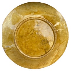 French Majolica Poppies Plate Gien, circa 1880
