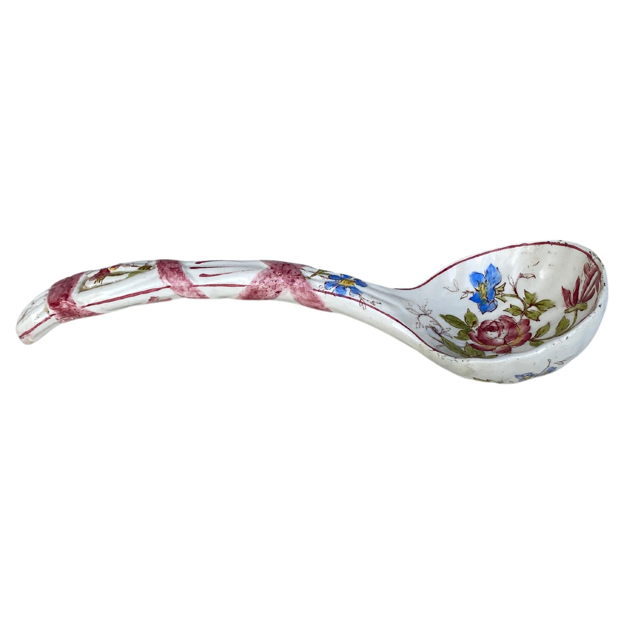French Provincial French Majolica Spoon Longchamp Circa 1890 For Sale