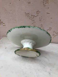 French Majolica Strawberries Comport, circa 1880