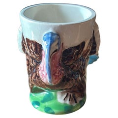 Französisch Majolika Türkei Eierbecher Sarreguemines CIRCA 1920