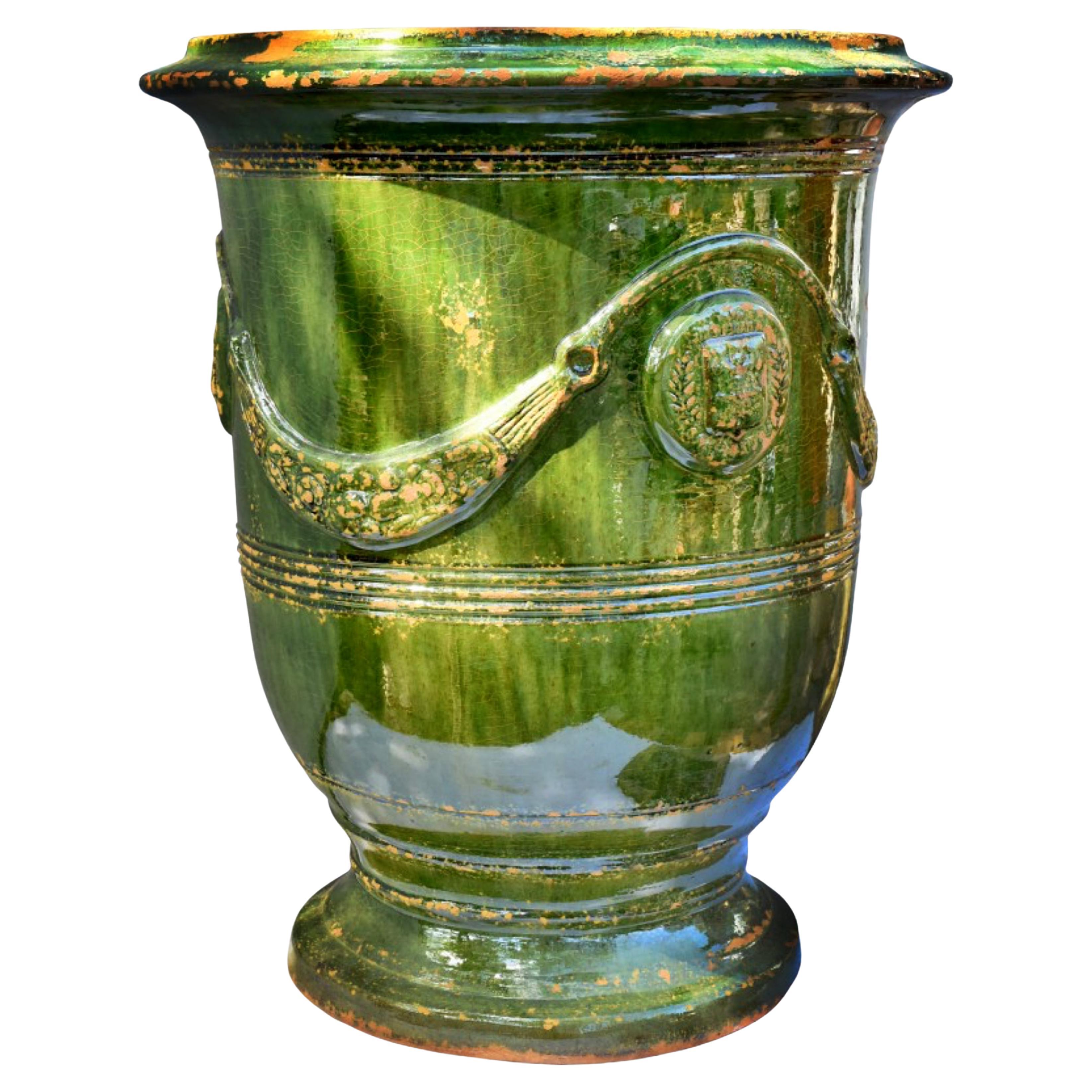 French Majolica Vase from the Cévennes 'France' Early 20th Century