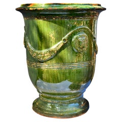 French Majolica Vase from the Cévennes 'France' Early 20th Century