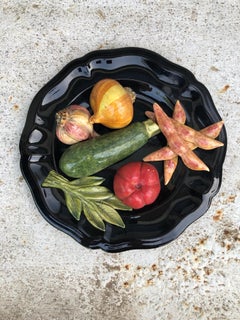 French Majolica Vegetables Platter Vallauris, circa 1950