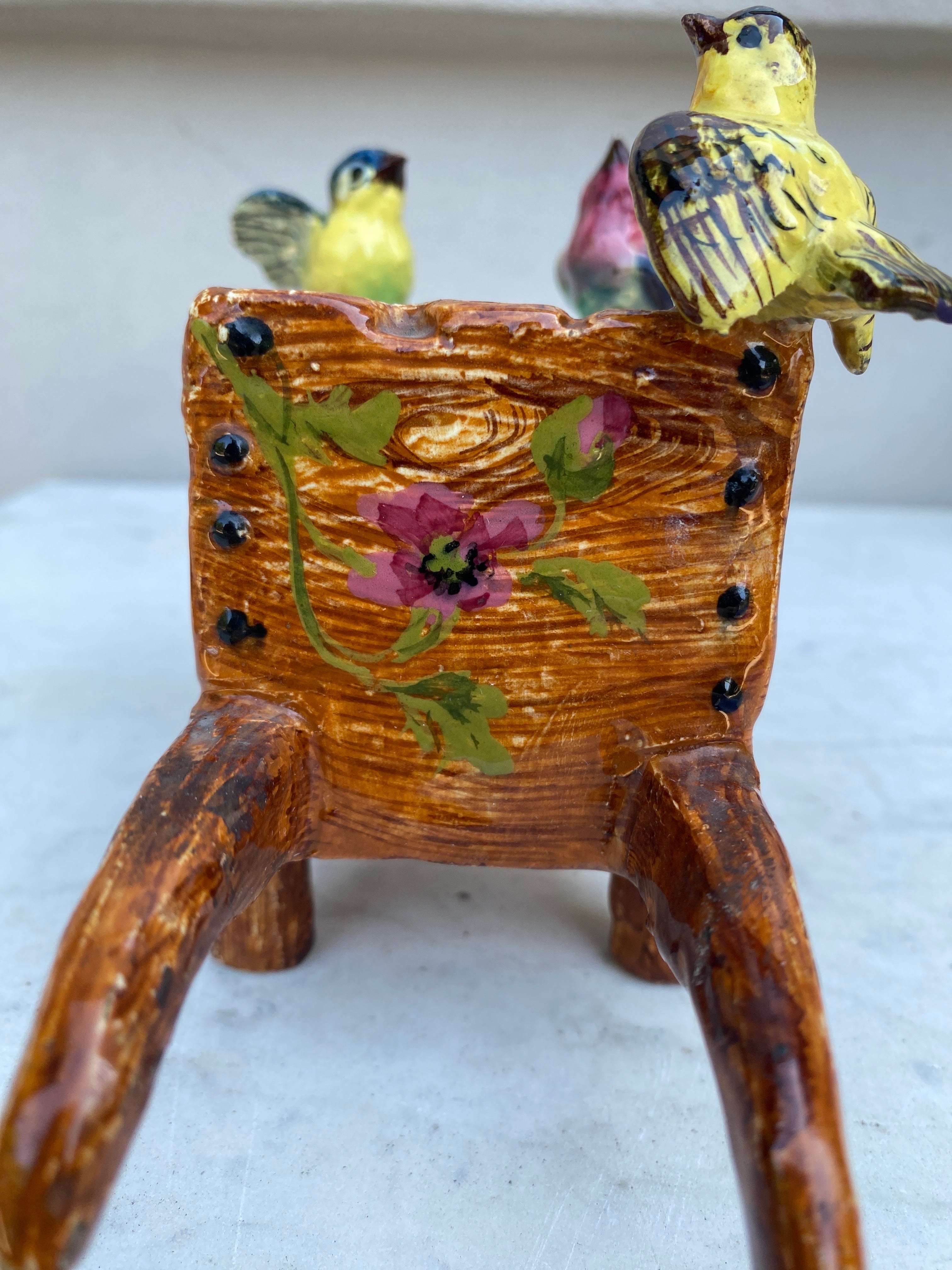 French Majolica Wheelbarrow Jardiniere Jerome Massier, Circa 1900 1
