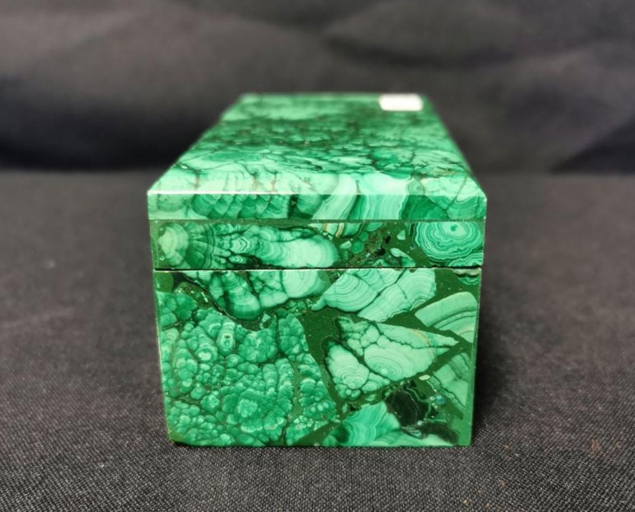 Modern French Malachite Box 20th Century