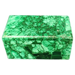 Antique French Malachite Box 20th Century