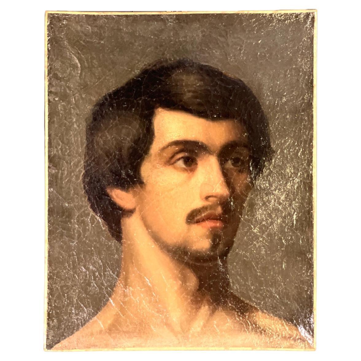 French Man Portrait 19th Century For Sale