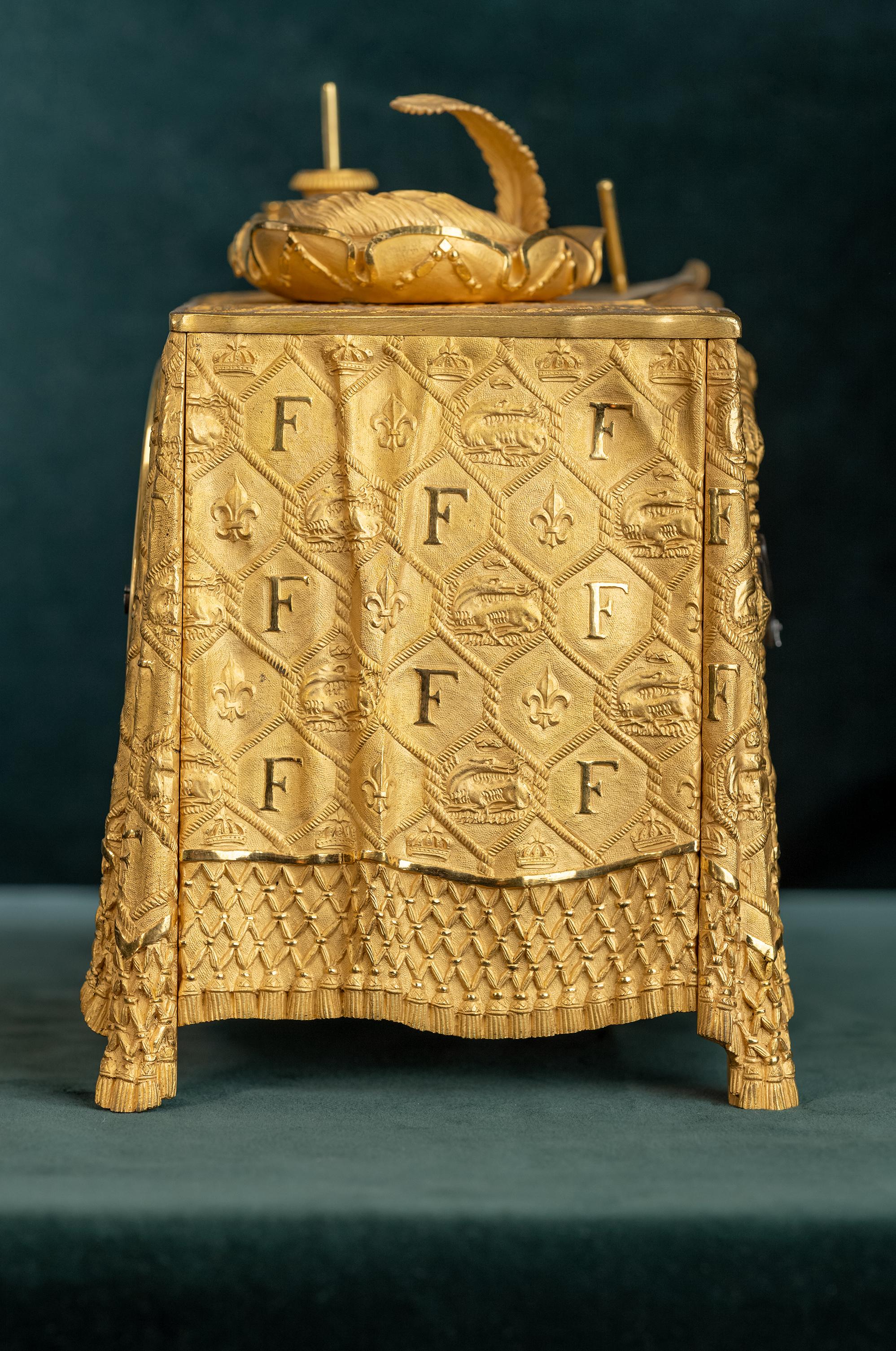 Empire French Mantel Clock by Lepine & Neveu For Sale