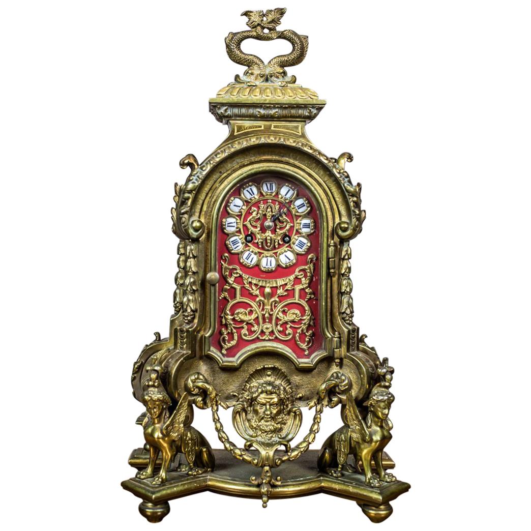 French Mantel Clock, circa 19th Century