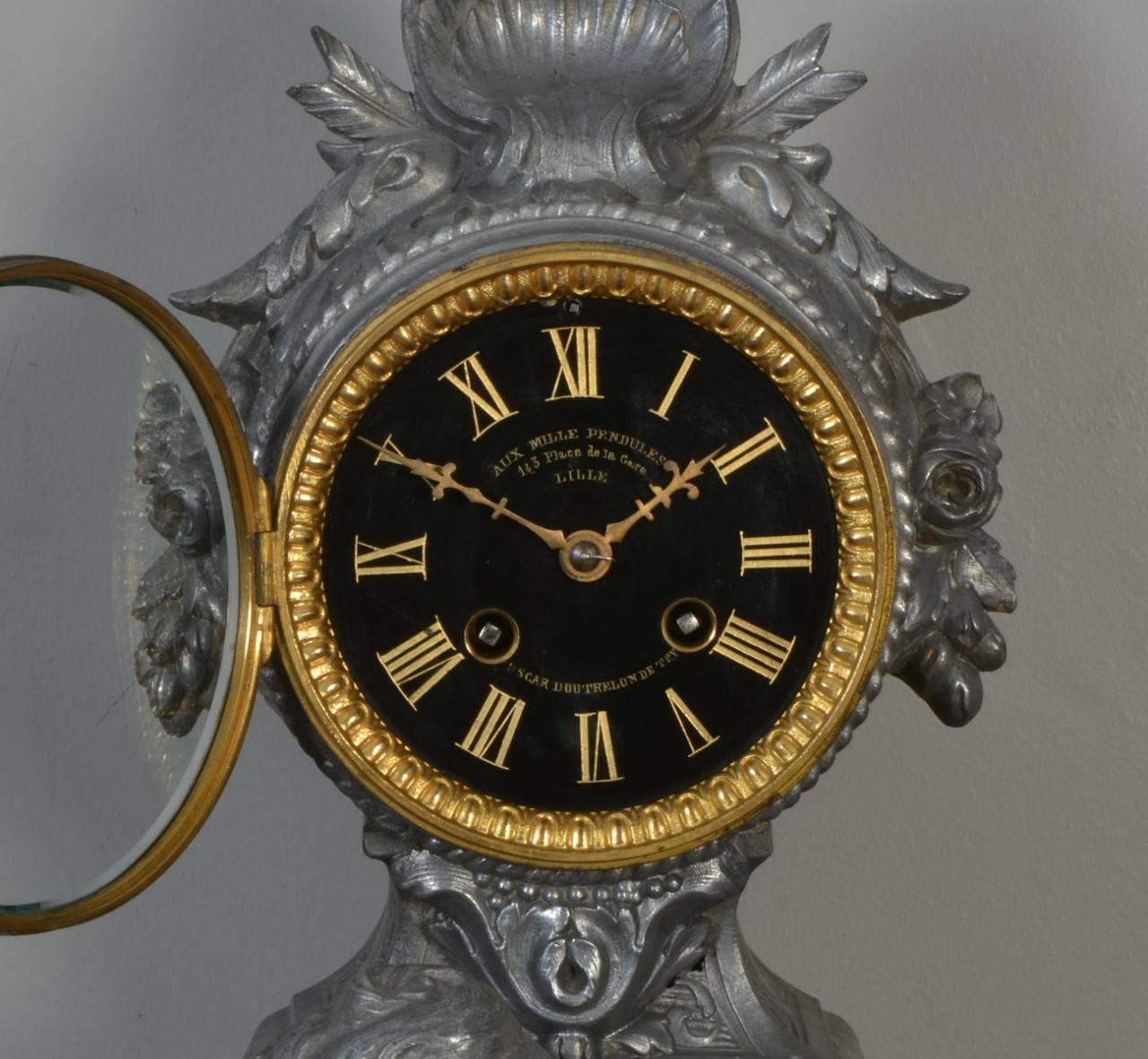 Louis XV French Mantel Clock Le Premier Miroit Signed Francois Moreau For Sale