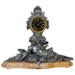 Antique French Mantel Clock Le Premier Miroit Signed Francois Moreau