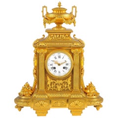 French Mantel Clock, Louis XVI Style, 19th Century
