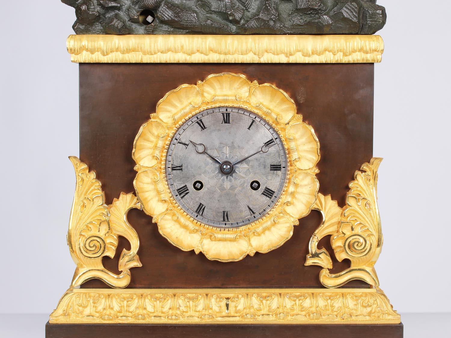 Mid-19th Century French Mantel Clock, Pendule with Moving Sailboat Automat, Charles X, circa 1840