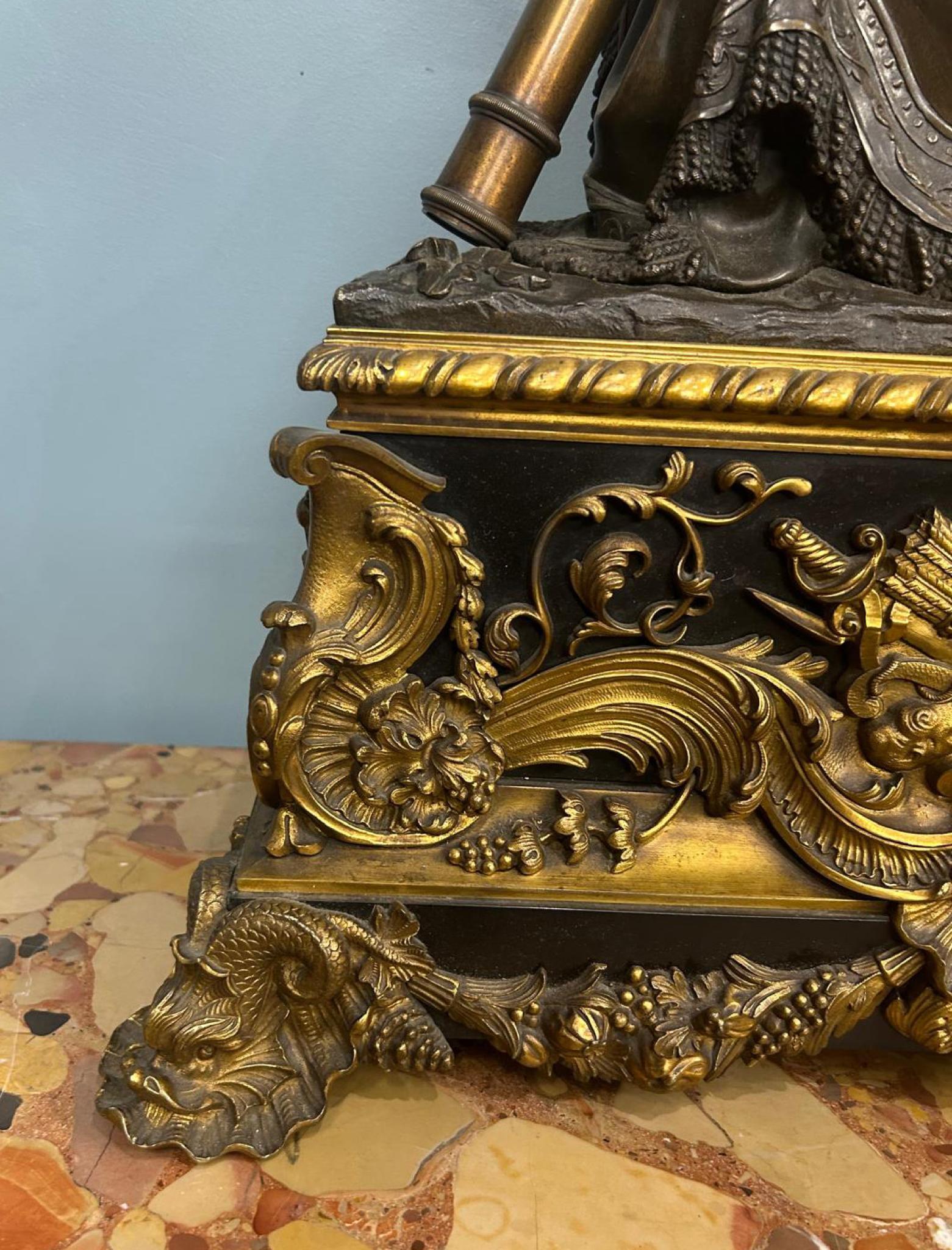 French Mantle Clock Bronze George Washington Louis Philippe 9