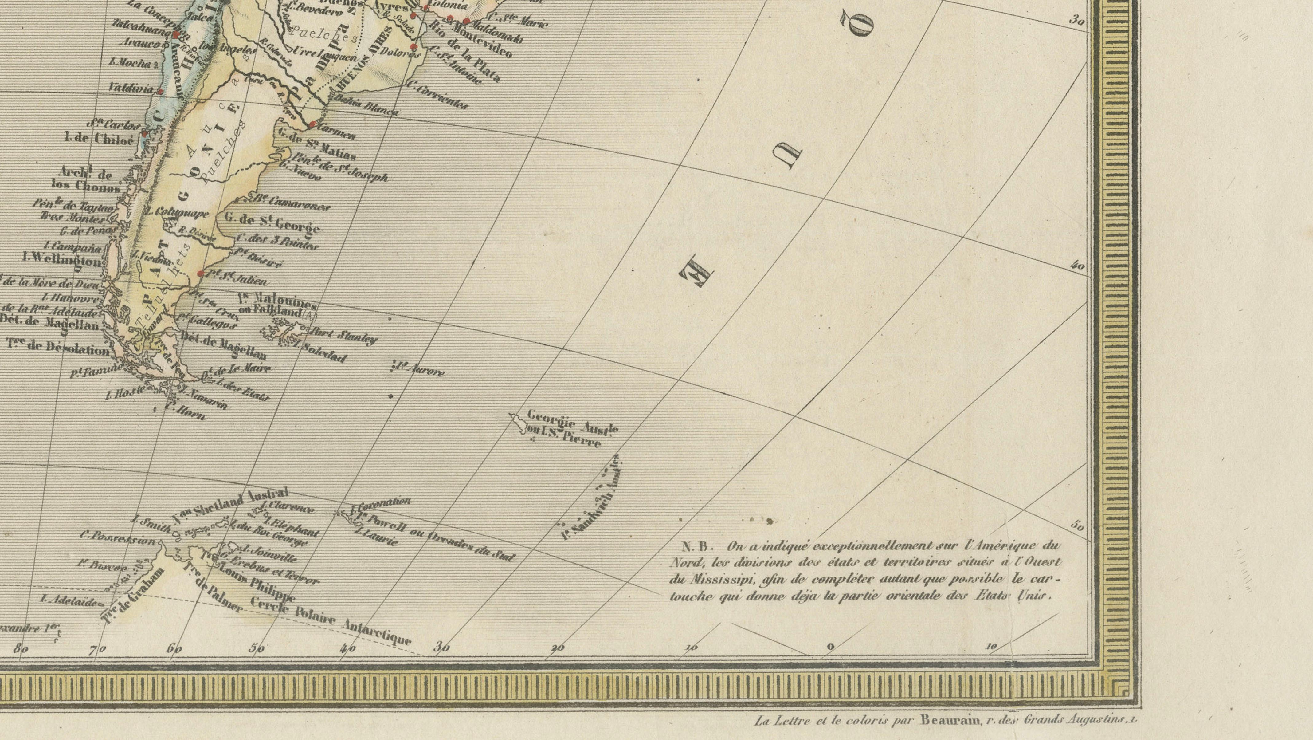 French Map of the Americas by Cortambert – North & South America 1864