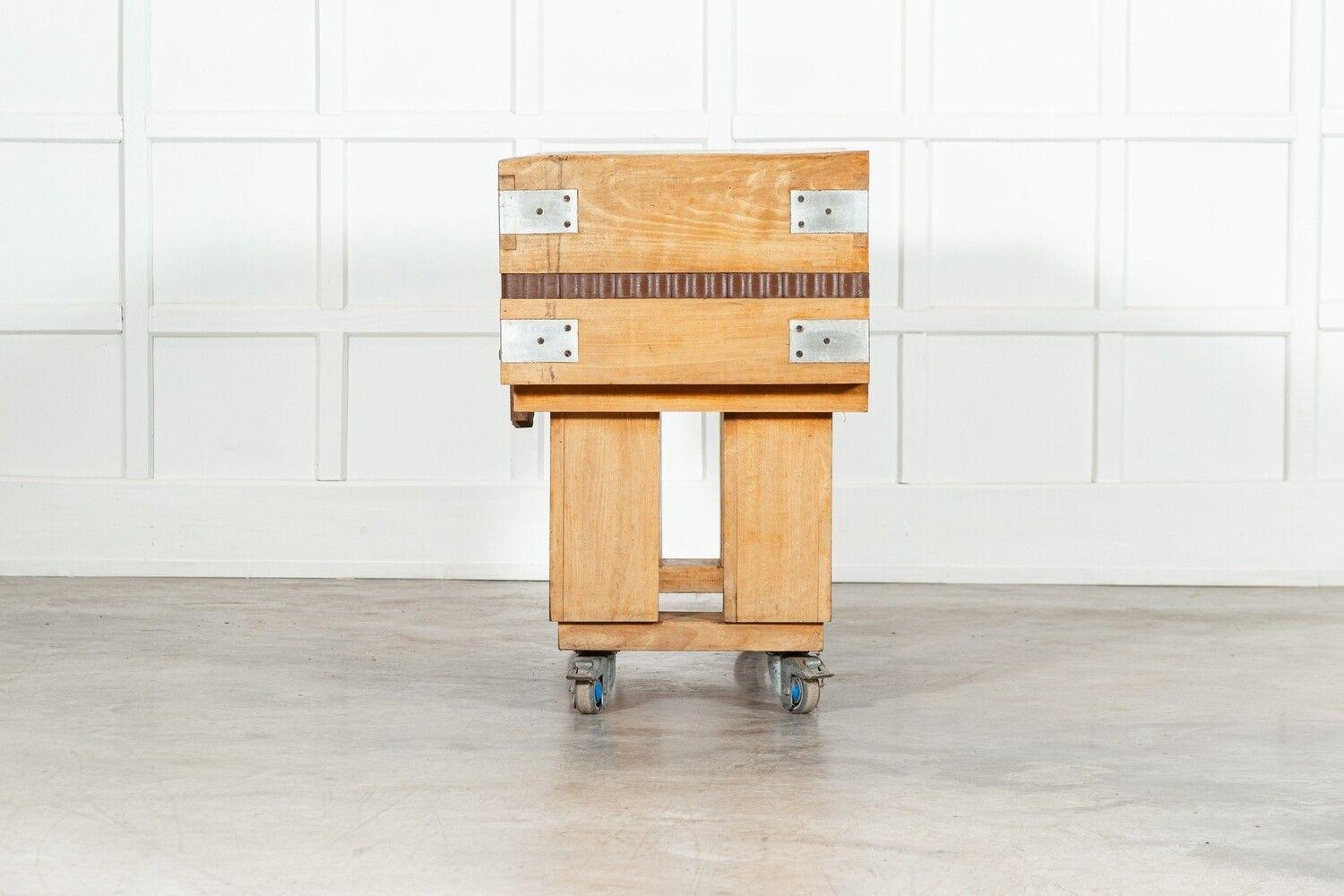 French Maple Butchers Block Counter Table For Sale 2