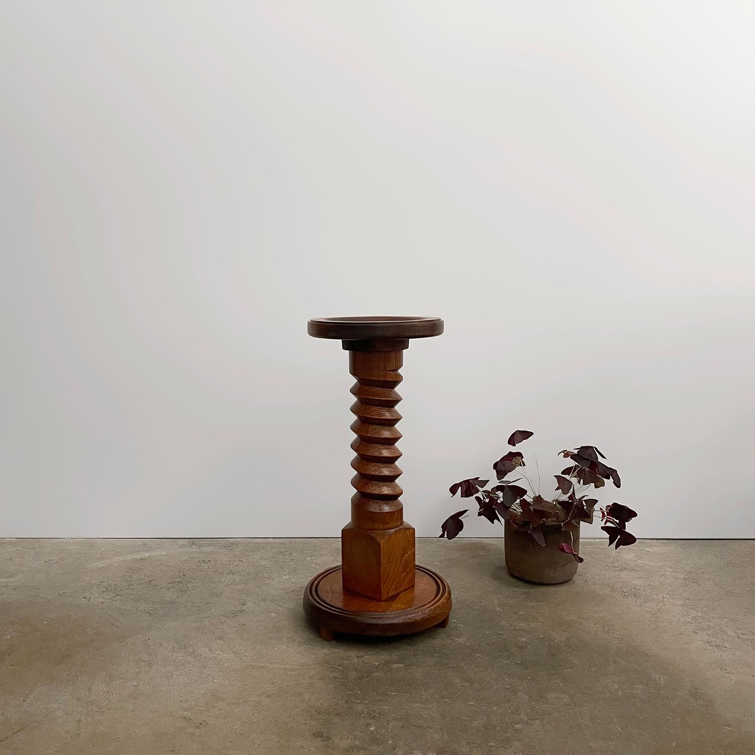 French Maple Corkscrew Side Table in the style of Dudouyt 5