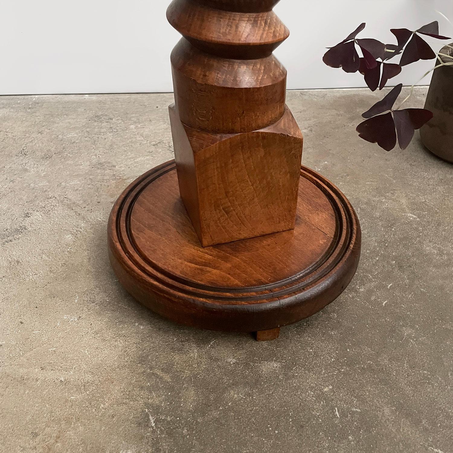 French Maple Corkscrew Side Table in the style of Dudouyt 1