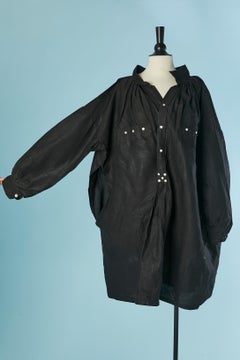French maquignon biaude in indigo linen Circa 1900