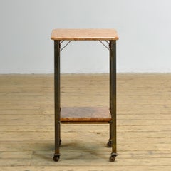 French marble and brass side table, circa 1920