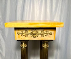 French Marble and Bronze Column