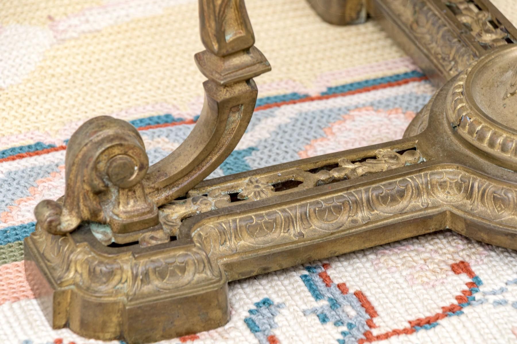19th Century French Marble and Bronze Gueridon Table For Sale
