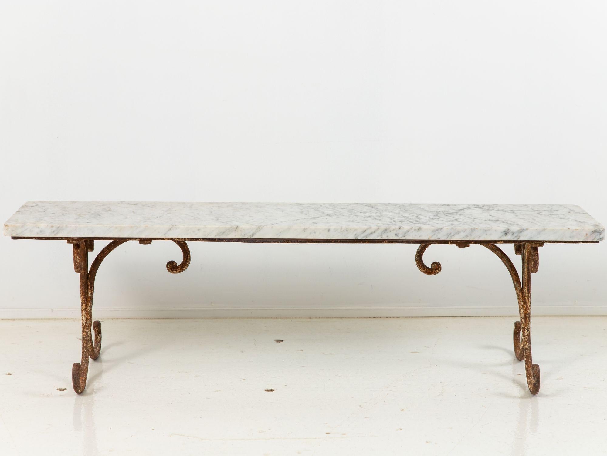 French Marble and Iron Dessert Stand, Mid 20th Century For Sale 1