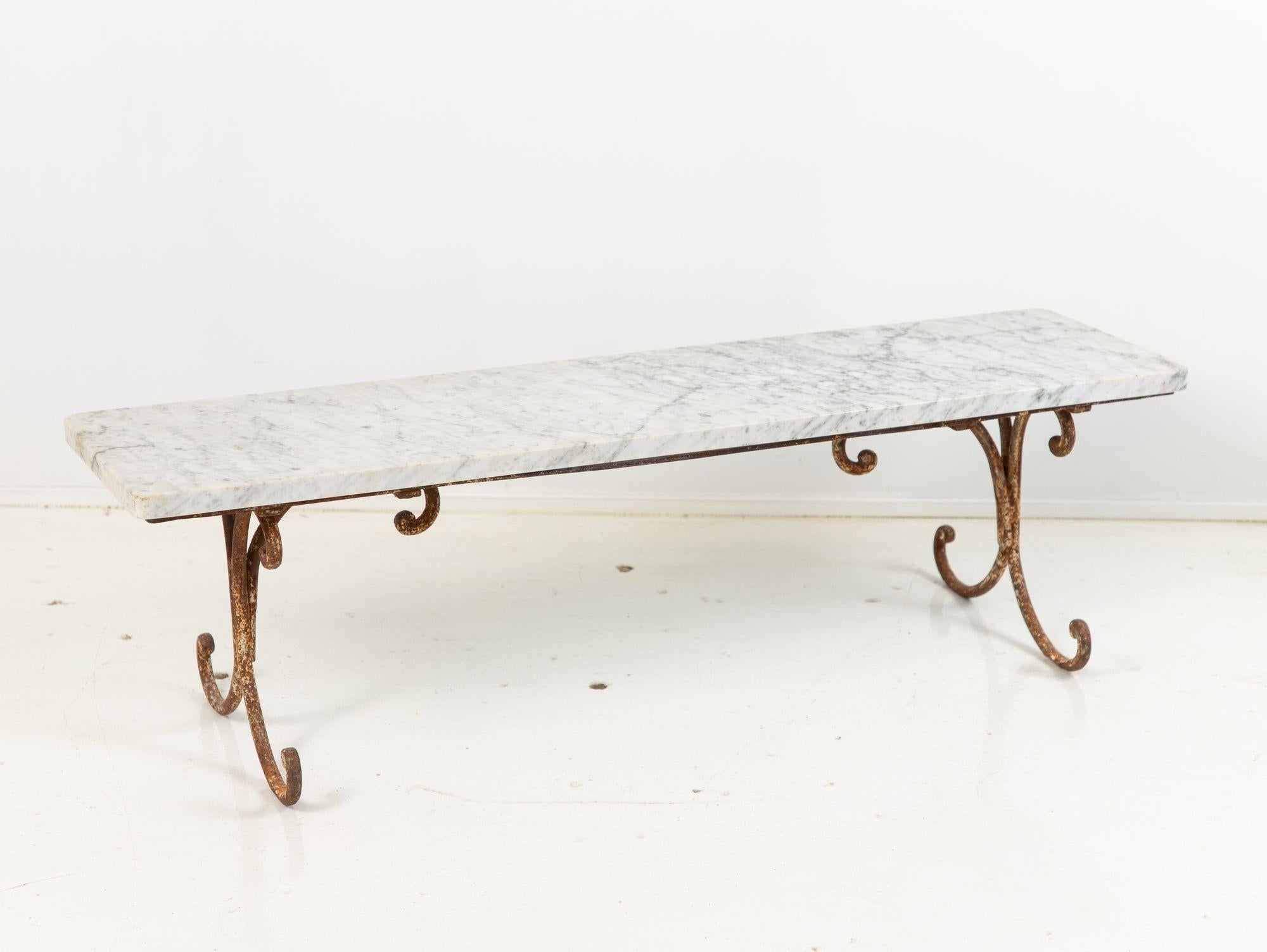 French Marble and Iron Dessert Stand, Mid 20th Century For Sale 2