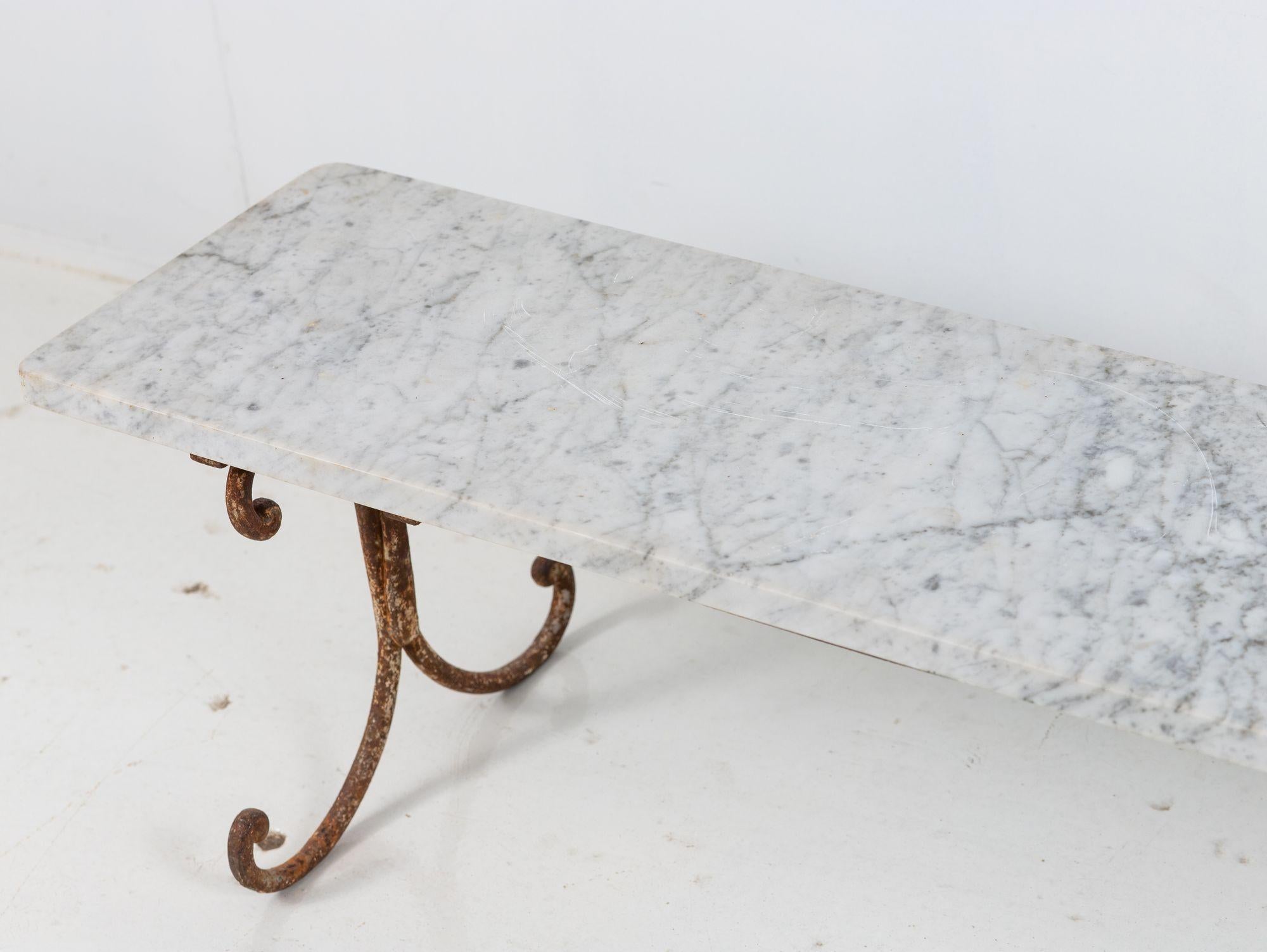 French Marble and Iron Dessert Stand, Mid 20th Century For Sale 5
