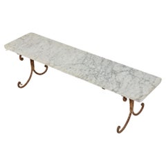 Vintage French Marble and Iron Dessert Stand, Mid 20th Century
