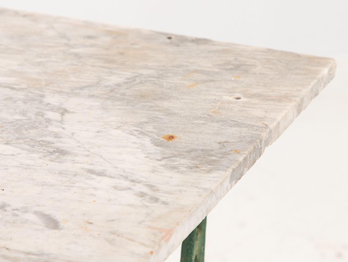 French Marble and Iron Patisserie Table 6