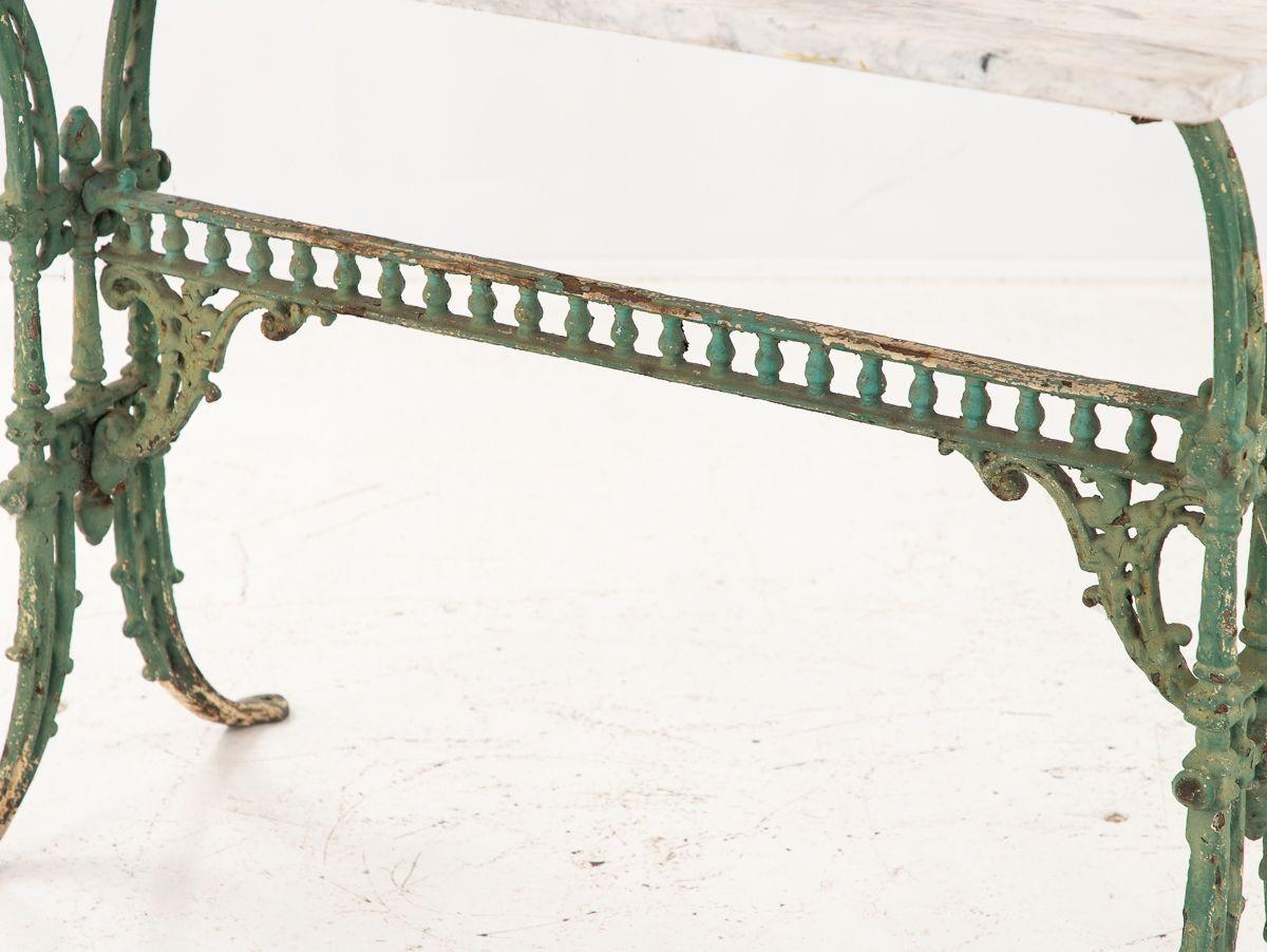 French Marble and Iron Patisserie Table 1