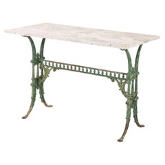French Marble and Iron Patisserie Table