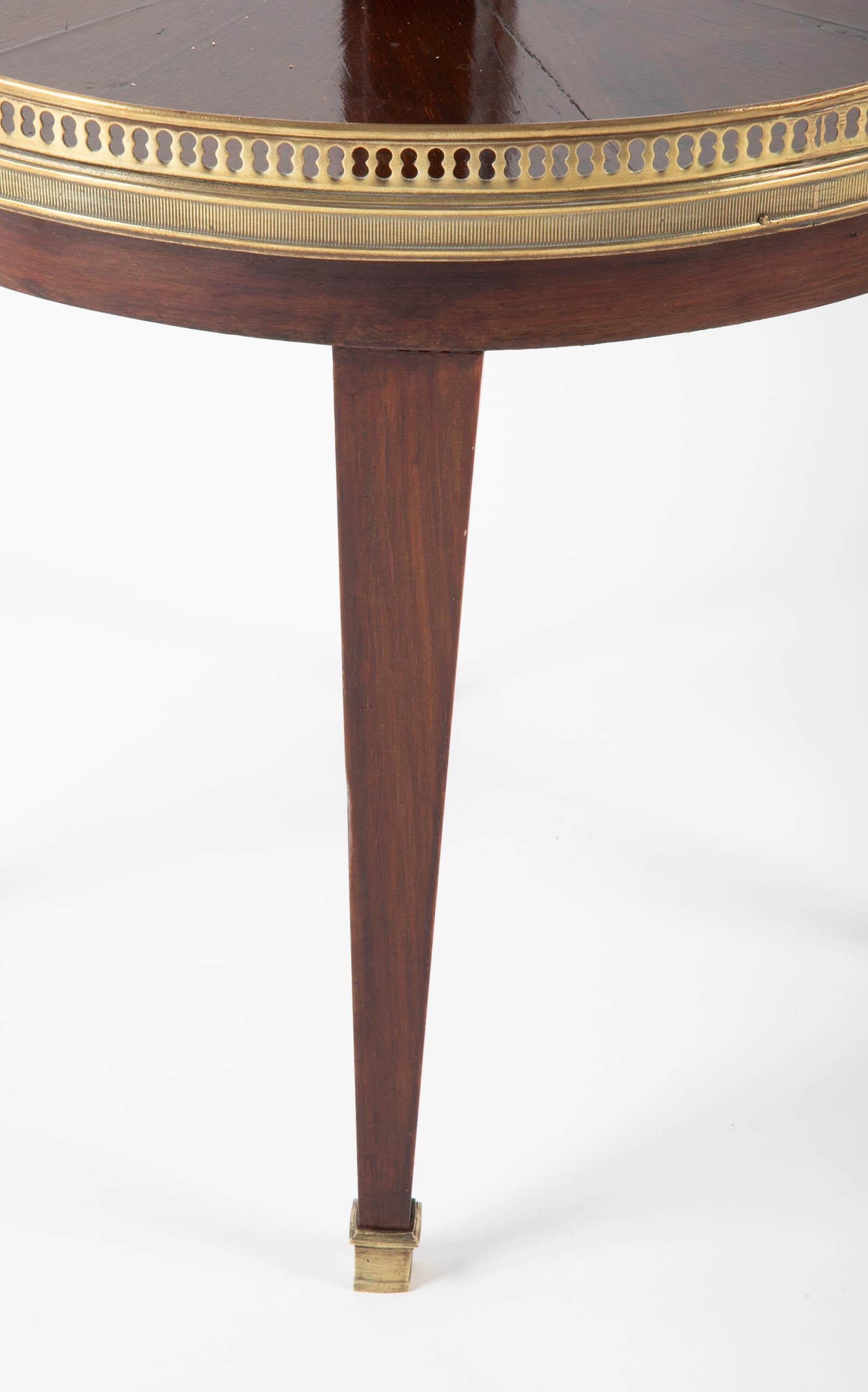 French Marble and Mahogany Two-Tier Side Table 4